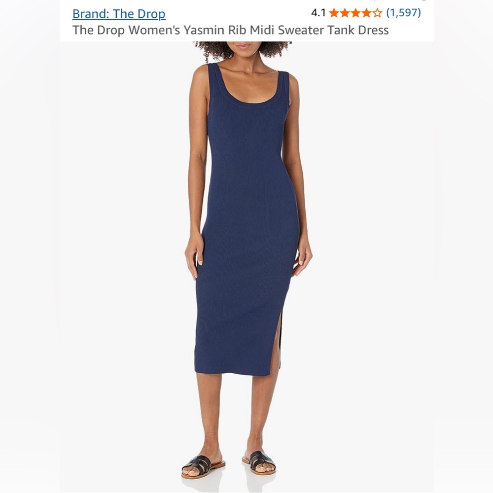 NWT The Drop Yasmin Rin Midi Sweater Tank Dress XL and 2X